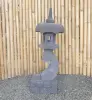  Product image 1 of the product “Japanese style Garden Lantern, made from Andesit Stone. Multipart. 90 cm Height, Roof is 30 cm width. ”